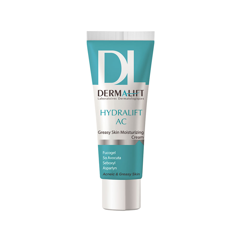 کرم مرطوب کننده درمالیفت مدل Hydralift Ac مناسب پوست چرب